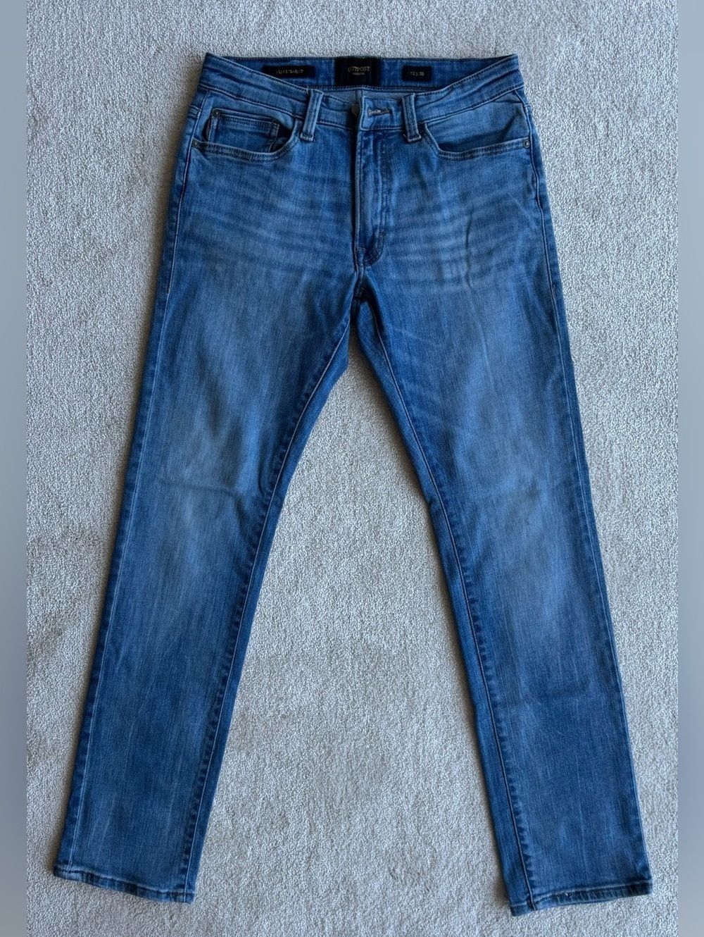 Outpost Men’s Straight Fit Blue Jeans - Classic Everyday Style